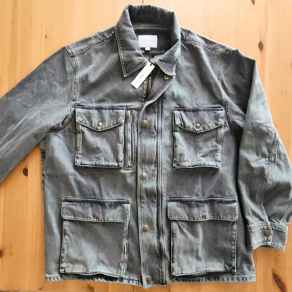 NWT Oversized Italian Denim Field Jacket Large Banana Republic